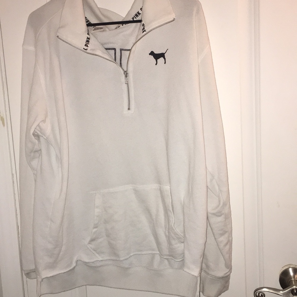 Pink 3/4 zip up sweatshirt